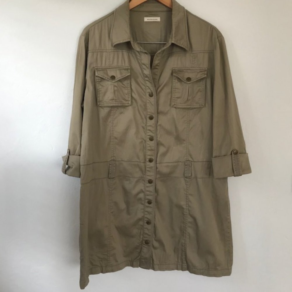 Wearhouse Tan Shirt Dress GUC